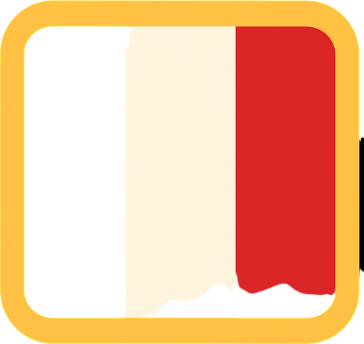 Заменить на французкий. Сохранить толщину рамки. Фон желтый