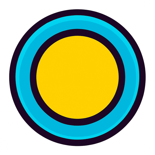 Circle.
In-Game asset.  2d.  High contrast.  No shadows