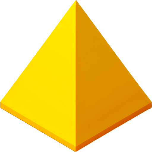 triangle  yellow 2d.
Single Game Texture.  In-Game asset.  Blank background.  High contrast.  No shadows