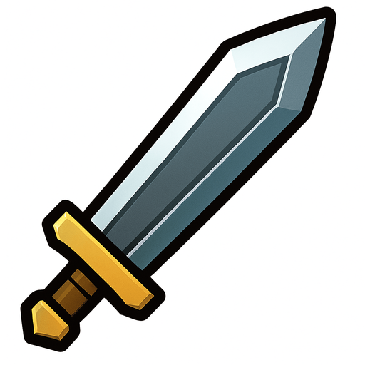 Sword blade.
In-Game asset.  2d.  High contrast.  No shadows