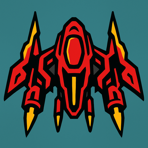 enimy space ship.
In-Game asset.  2d.  High contrast.  No shadows