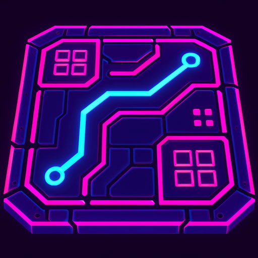 piso tecnologico neon.
In-Game asset.  2d.  High contrast.  No shadows