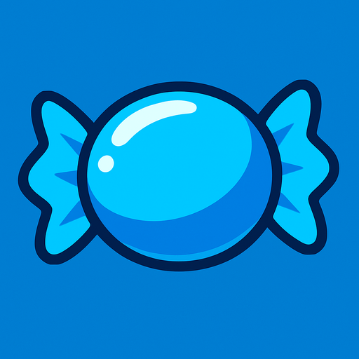 candy blue.
In-Game asset.  2d.  High contrast.  No shadows