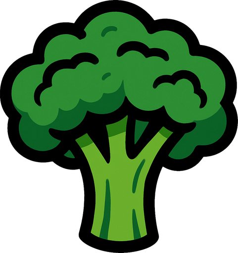 Broccoli.
In-Game asset.  2d.  High contrast.  No shadows