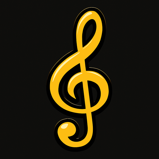 treble cleff.
In-Game asset.  2d.  High contrast.  No shadows