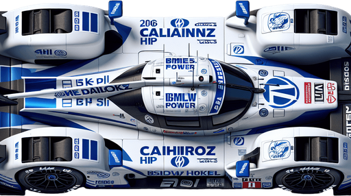 BMW FW26 F1 car from 2006 year. Top view. White body with thick royalblue livery. white coloured Sponsors: ,,Allainz" , ,,caistrol" , hp , FedEx , "Willaims". "BMiW POWER"..
Single Game Texture. In-Game asset. 2d. Blank background. High contrast. No shadows.