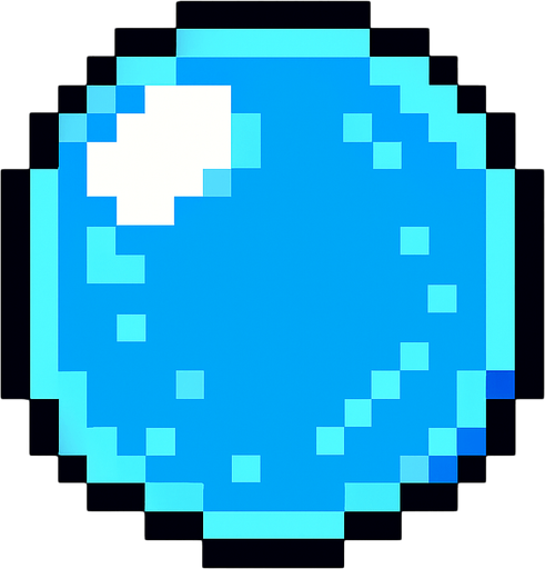 bubble.
In-Game asset.  2d.  High contrast.  No shadows. 8-bit