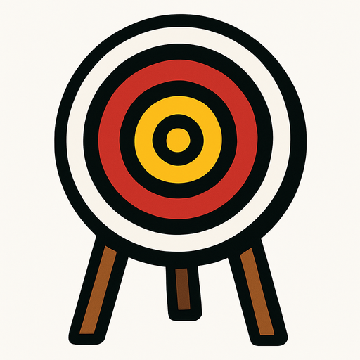 hedef tahtası.
In-Game asset.  2d.  High contrast.  No shadows