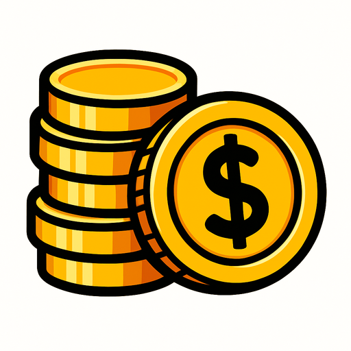 money.
In-Game asset.  2d.  High contrast.  No shadows