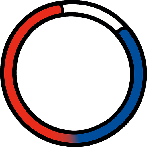 Cerceau tricolore.
In-Game asset.  2d.  High contrast.  No shadows