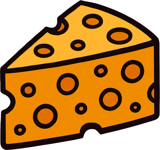 peynir.
In-Game asset.  2d.  High contrast.  No shadows
