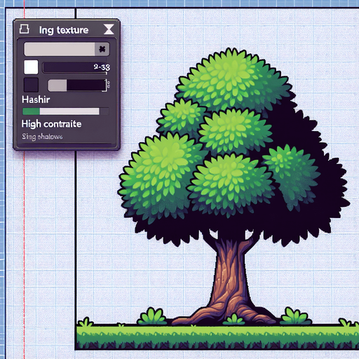 tree.
Single Game Texture.  In-Game asset.  2d.  Blank background.  High contrast.  No shadows