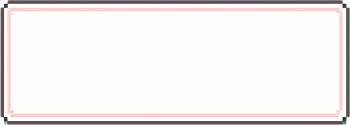 Diseña exclusivamente un cuadro de diálogo de color blanco de 2048 x 684 píxeles y esquinas en ángulo recto, evocando la estética romántica y juvenil de una novela ligera escolar, todo en estilo pixel art. No debe incluir ninguna otra funcionalidad. Detrás hay un fondo de color verde croma.