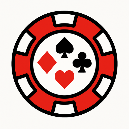 poker chip.
In-Game asset.  2d.  High contrast.  No shadows