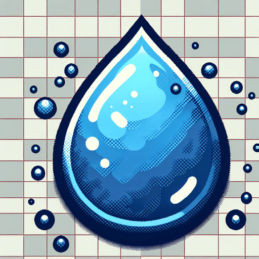 raindrop.
Single Game Texture. In-Game asset. 2d. Blank background. High contrast. No shadows.