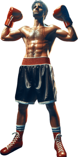 A boxer has lost the match..