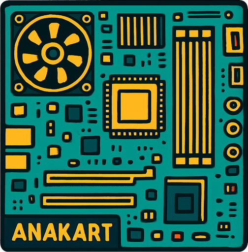 ANAKART Bilgisayar Parçası.
In-Game asset.  2d.  High contrast.  No shadows