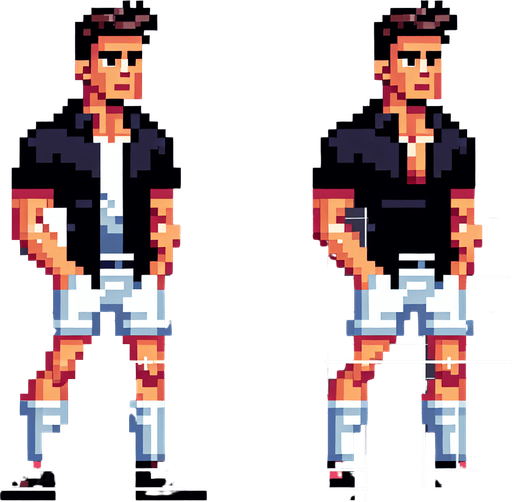 david beckham cartoon face. 8-bit. Single Game Texture. In-Game asset. 2d. Blank background. High contrast. No shadows.