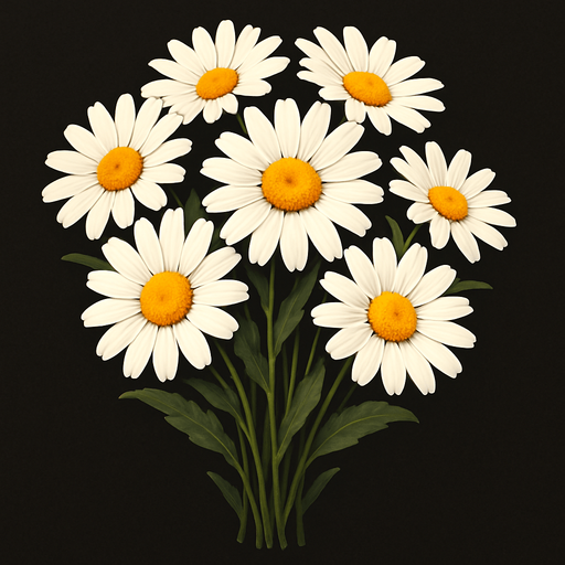 Daisy Bouquet Realistic.
In-Game asset.  2d.  High contrast.  No shadows