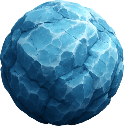 full round icy rock.
In-Game asset