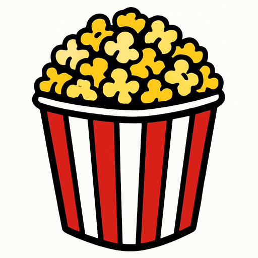 cubo de palomitas.
In-Game asset.  2d.  High contrast.  No shadows