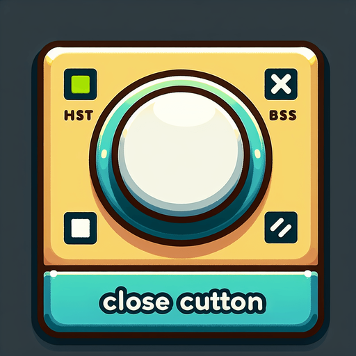 close button.
Single Game Texture.  In-Game asset.  2d.  Blank background.  High contrast.  No shadows