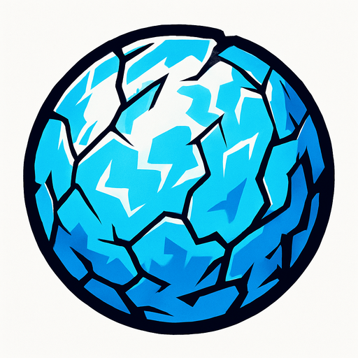 ice ball.
In-Game asset.  2d.  High contrast.  No shadows