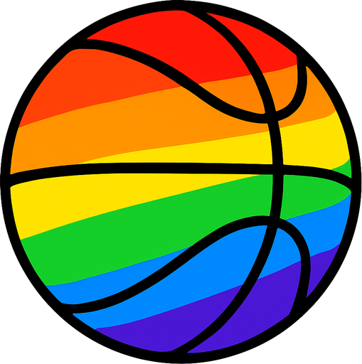 Bana 2d basketbol topuyap gökkuşağı renklerinde olsun.
In-Game asset.  2d.  High contrast.  No shadows