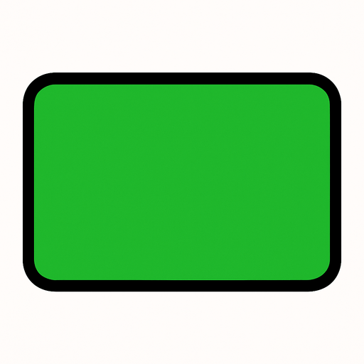 green rectangle.
In-Game asset.  2d.  High contrast.  No shadows