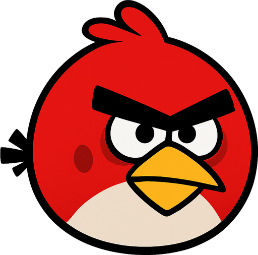 Kuşu Angry Birds oyunundaki Red olarak değiştir.
In-Game asset.  2d.  High contrast.  No shadows