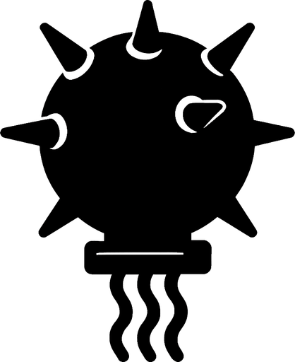 sea mine.
In-Game asset.  2d.  High contrast.  No shadows