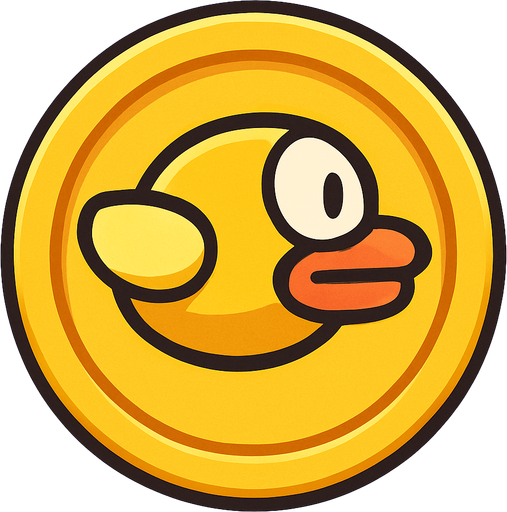 Flapy bird coin.
In-Game asset.  2d.  No shadows