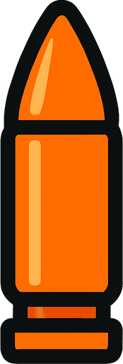 bullet pointing down.
In-Game asset.  2d.  High contrast.  No shadows