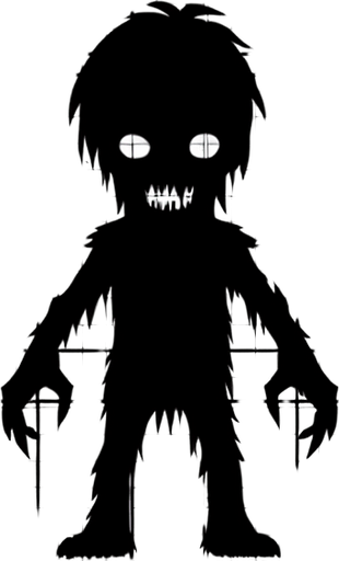 maak een horror player karakter van boven af
Single Game Texture. In-Game asset. 2d. Blank background. High contrast. No shadows.