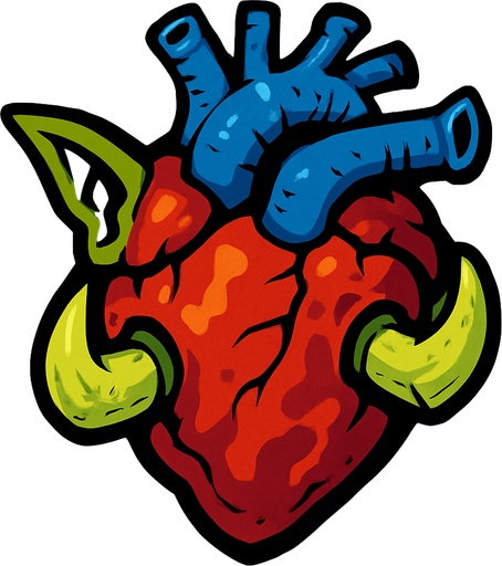 Troll heart.
In-Game asset.  2d.  High contrast.  No shadows