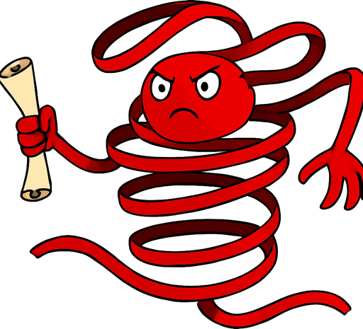 Red Tape enemy extends as if bouncing while moving