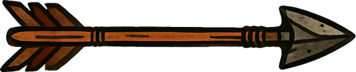 ok istiyorum eski zamanlarda hayvan avalrken kullanılan oklardan.
In-Game asset.  2d.  High contrast.  No shadows