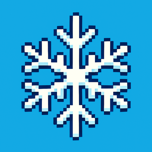 pixel bir kar yap.
In-Game asset.  2d.  High contrast.  No shadows