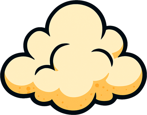 Nube.
In-Game asset.  2d.  High contrast.  No shadows