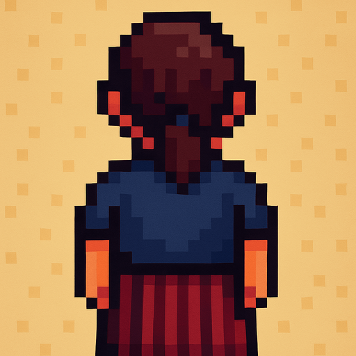 make different variations of this pixel art change hairstyle, clothing