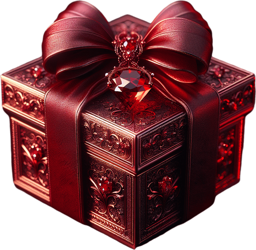 beautifull red gift box.