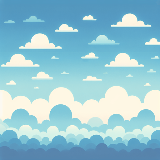 Minimalist Gradient Background (Default Style) 🎨
A smooth gradient sky transitioning from light blue to deep blue.
Optionally, add a subtle parallax effect with slow-moving clouds.
This style keeps the game clean and visually appealing..
Single Game Texture.  In-Game asset.  2d.  Blank background.  High contrast.  No shadows