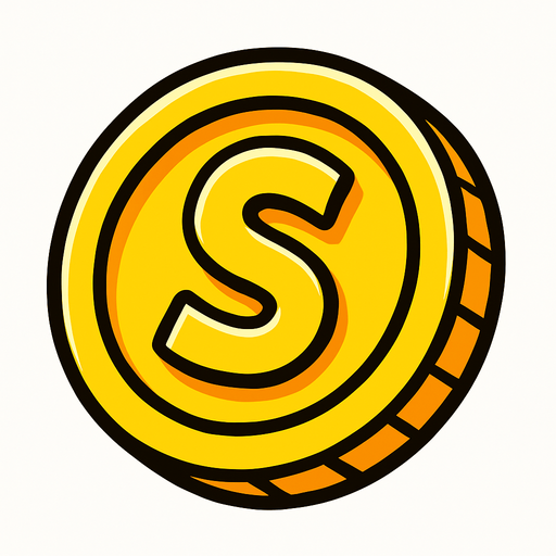 coin.
In-Game asset.  2d.  High contrast.  No shadows