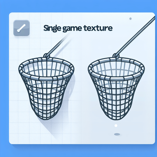 catching net.
Single Game Texture. In-Game asset. 2d. Blank background. High contrast. No shadows.