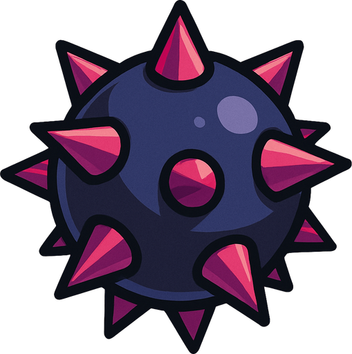 DİKENLİ TOP.
In-Game asset.  2d.  High contrast.  No shadows