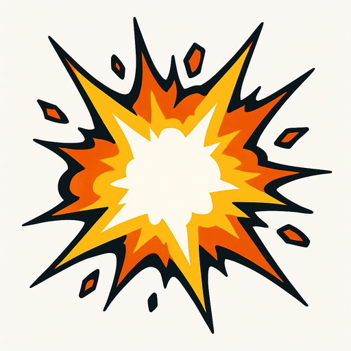 Efecto de Impacto sin letras.
In-Game asset.  2d.  High contrast.  No shadows