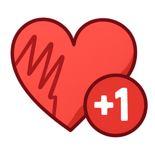 oyuncunun dokunduğu bir can puanı kazandığı bir kalp. No background. Transparent background. Blank background. No shadows. 2d. In-Game asset. flat