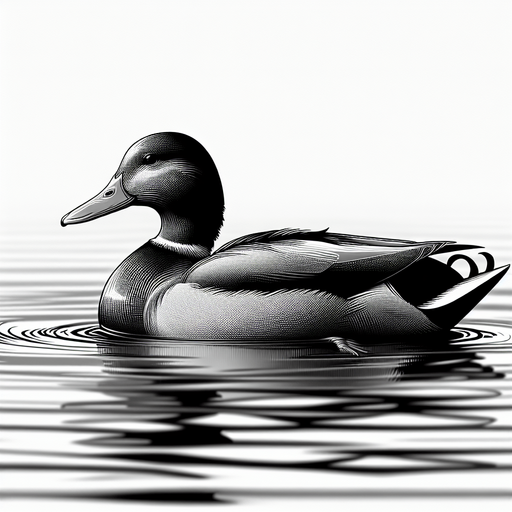 A mallard floating on the water. Looking left.
Single Game Texture. In-Game asset. 2d. Blank background. High contrast. No shadows.