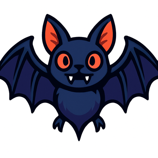 Bat.
In-Game asset.  2d.  High contrast.  No shadows