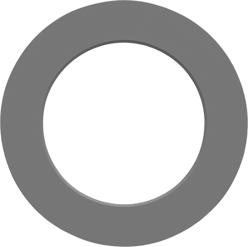 Grey circle with transparent inner place, front view